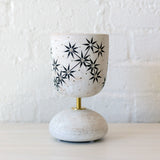 Lantern Rnd Constellation: White w/Rock Base