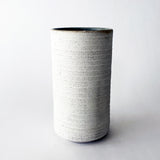 Vessel Tall: White w/Throwing Lines