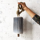 Thrown Bell Tall: Stripes Indigo