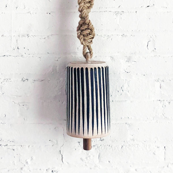 Thrown Bell Tall Twist: Stripes Indigo